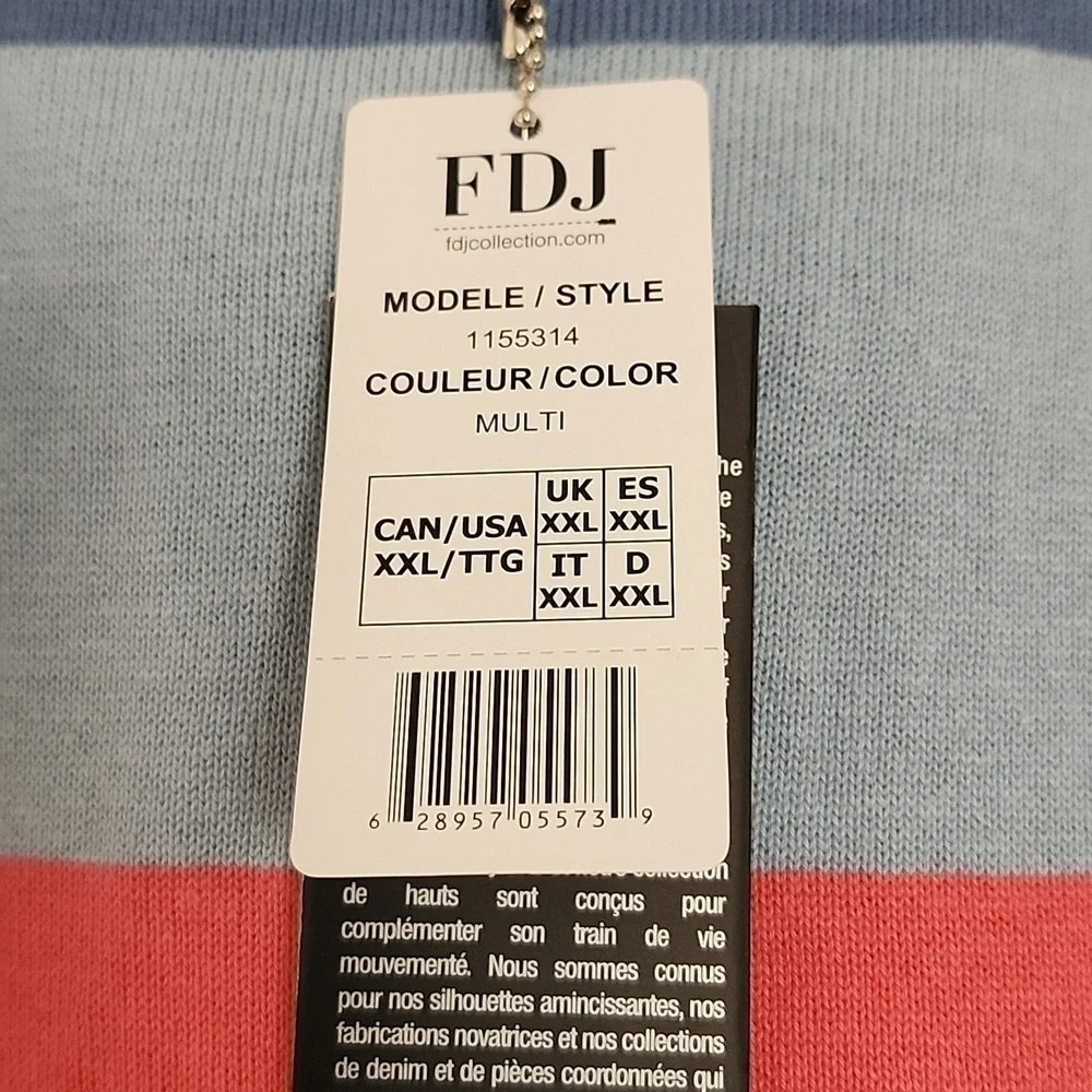 NWT FDJ FINE DRESSING GAUGE COTTON HOODED CARDIGAN XXL